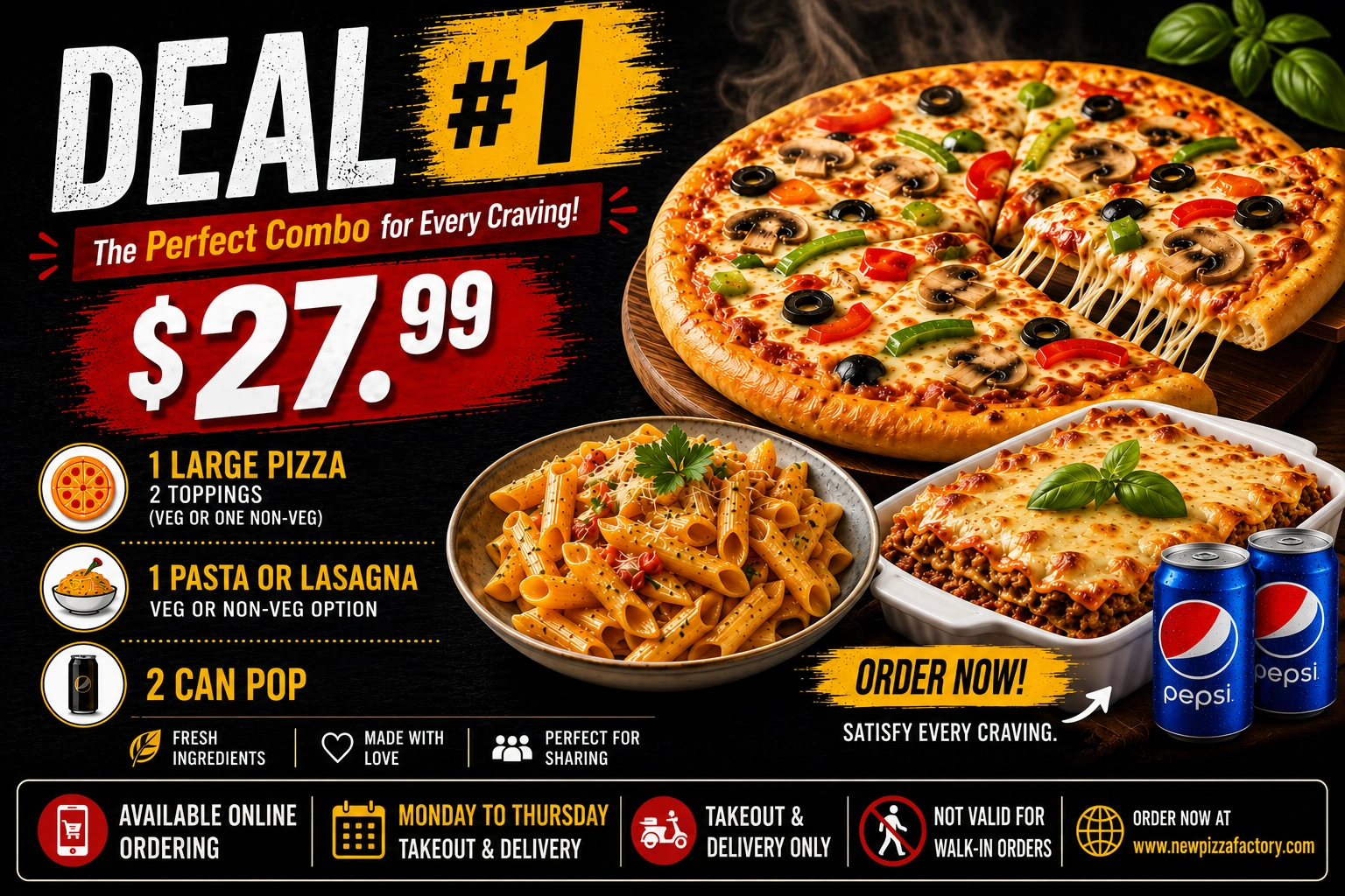 New Pizza Factory special offer in southeast Edmonton